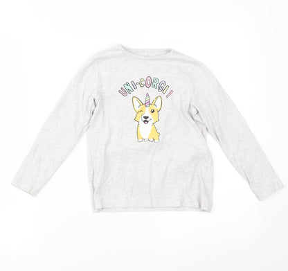 Primark Girls Grey   Basic Blouse Size 5-6 Years