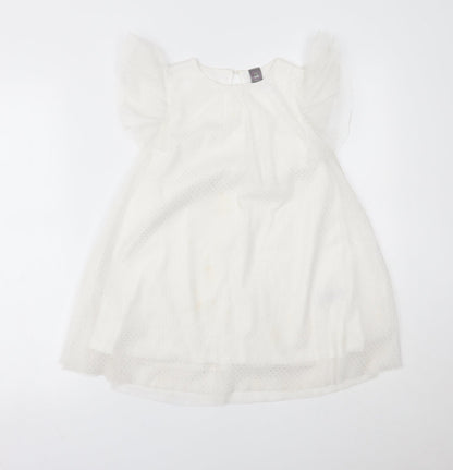 Little Kids Girls White   Fit & Flare  Size 5-6 Years