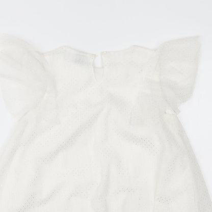 Little Kids Girls White   Fit & Flare  Size 5-6 Years