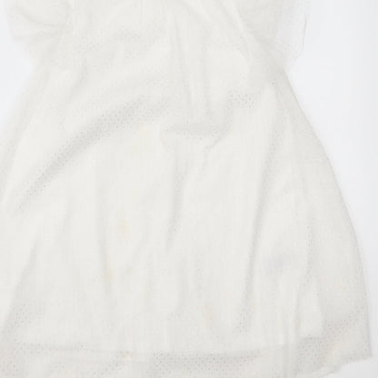 Little Kids Girls White   Fit & Flare  Size 5-6 Years