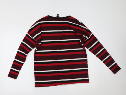 Womens UK Size 8 New Look Red Basic Blouse