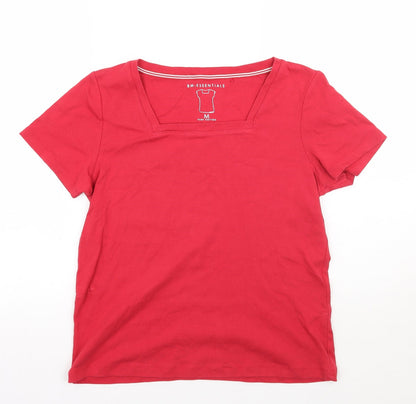 Womens UK Size M BM Red Basic T-Shirt
