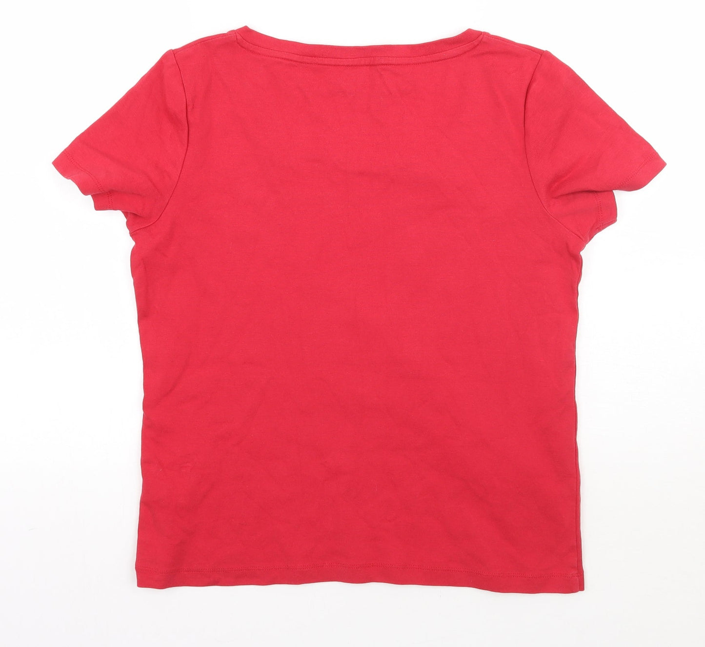 Womens UK Size M BM Red Basic T-Shirt