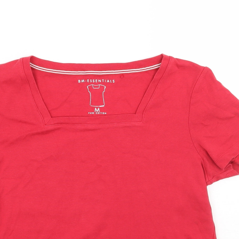 Womens UK Size M BM Red Basic T-Shirt