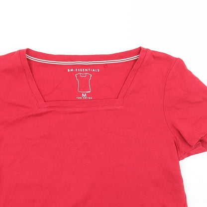 Womens UK Size M BM Red Basic T-Shirt