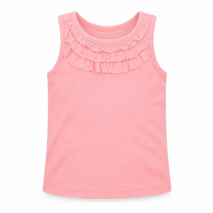 Front view of Palomino girls’ pink basic tank, size 2-3, years