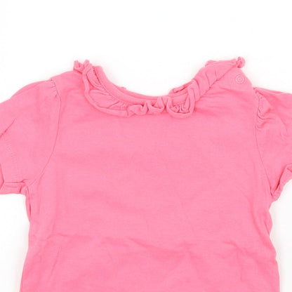 Nutmeg Girls Pink   Basic T-Shirt Size 12 Months