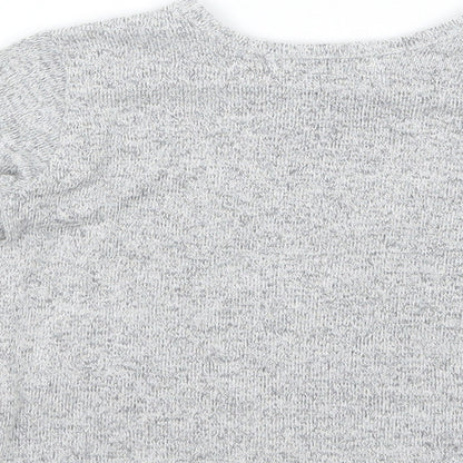 Primark Girls Grey Floral  Basic T-Shirt Size 12-18 Months