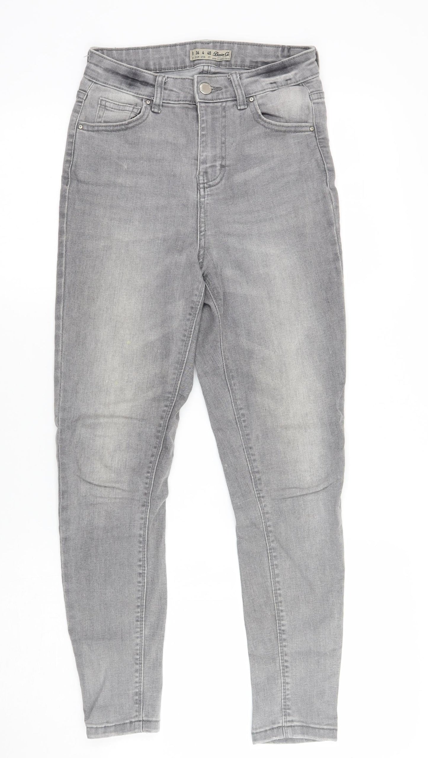 Denim & Co. Womens Grey   Skinny Jeans Size 8 L25 in