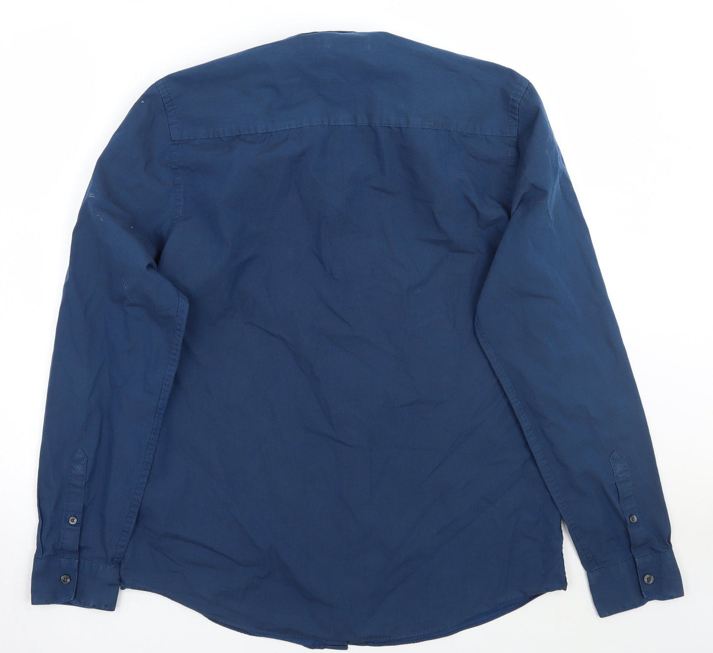 Mens UK Size M Newlook Blue  Button-Up Long Sleeve Casual Shirt