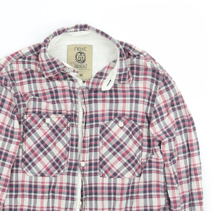 Mens UK Size M NEXT Pink  Button-Up Long Sleeve Casual Shirt