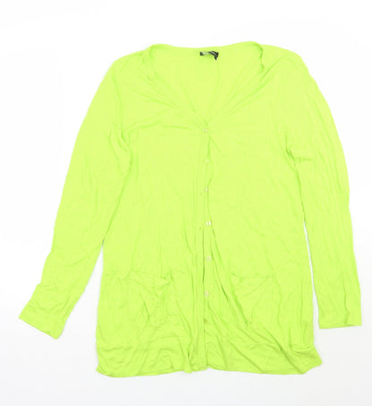 Womens UK Size 16 Beyou Green Cardigan Jumper