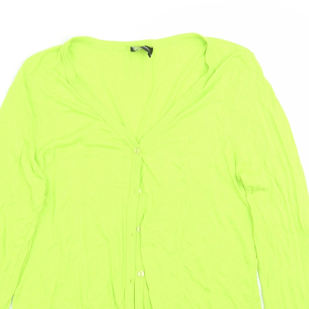 Womens UK Size 16 Beyou Green Cardigan Jumper