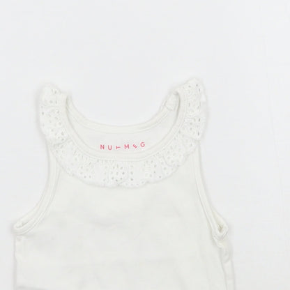 Nutmeg Girls White   Basic Tank Size 2 Years