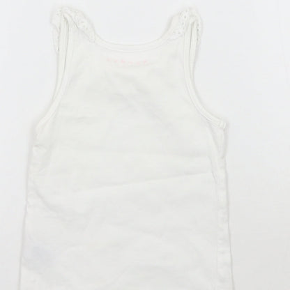 Nutmeg Girls White   Basic Tank Size 2 Years