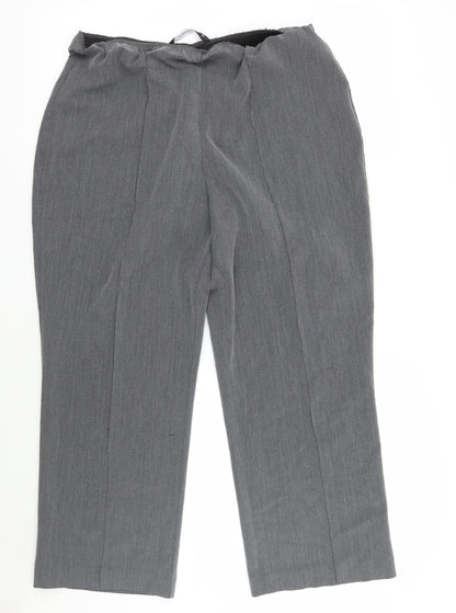 Womens UK Size 14 Bm Regular Fit  Grey Trousers