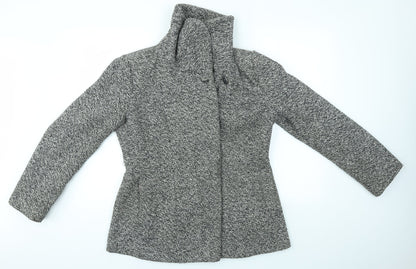 Womens UK Size 14 BHS Grey Overcoat