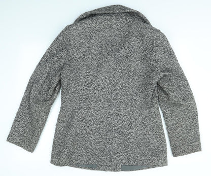 Womens UK Size 14 BHS Grey Overcoat