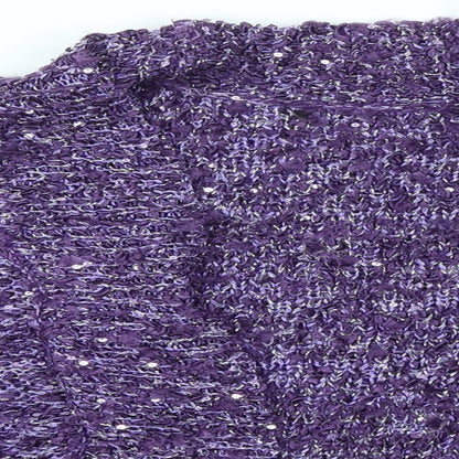 Preworn Womens Purple   Cardigan Jumper Size S