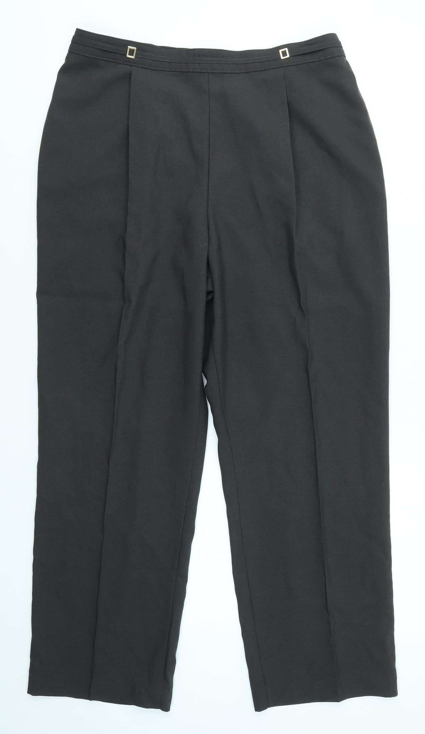 Womens UK Size 16 M&S Regular Fit Dress Pants Grey Trousers