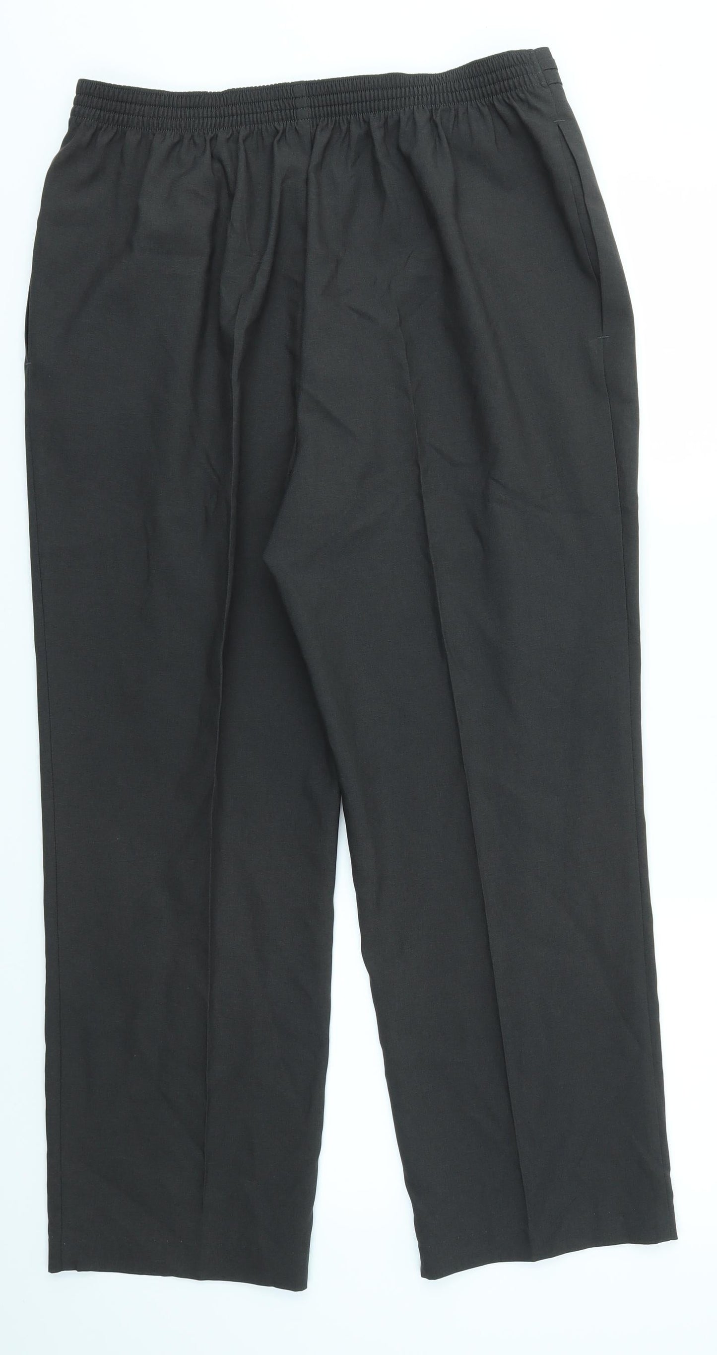 Womens UK Size 16 M&S Regular Fit Dress Pants Grey Trousers