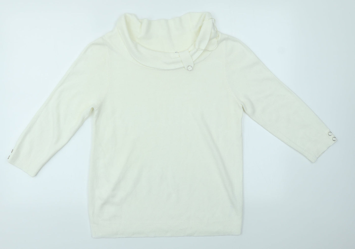 Womens UK Size 14 BHS Ivory Pullover Jumper