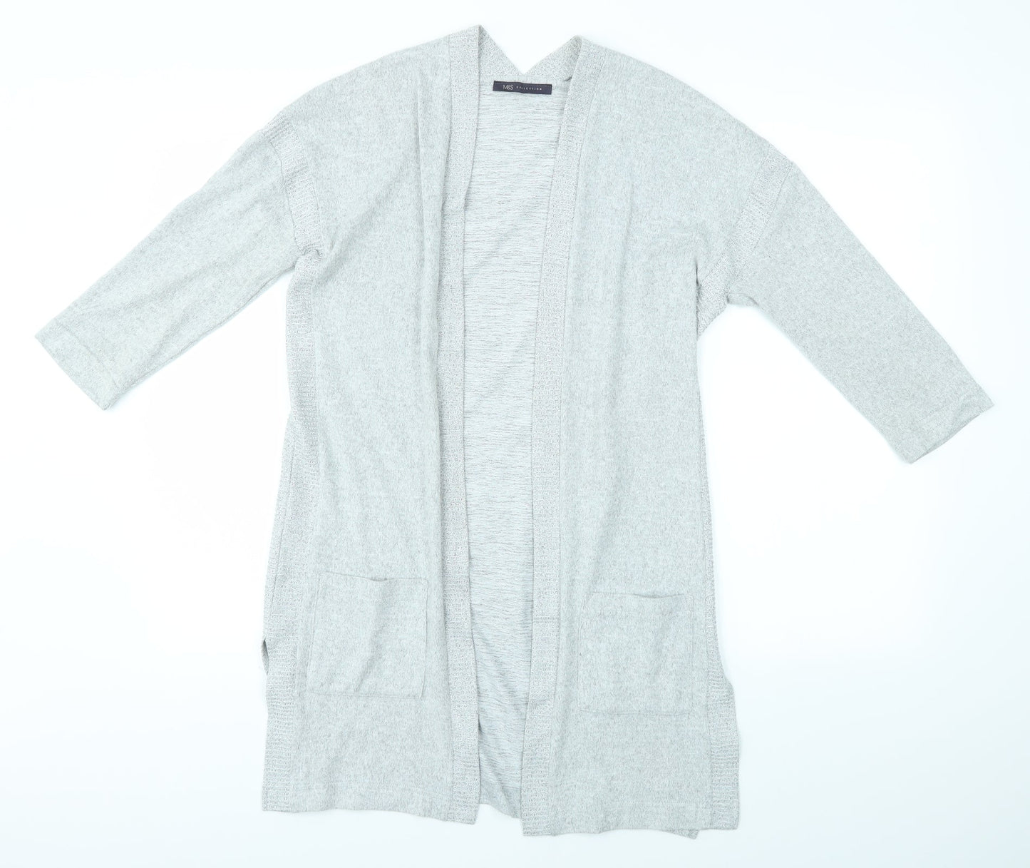 Womens UK Size 10 M&S Grey Cardigan Jumper