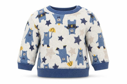 Nutmeg Boys Ivory Animal Print  Pullover Jumper Size 0-3 Months  - Bear Print