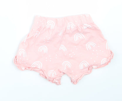 George Girls Pink Geometric  Sweatpants Leggings Size 3-6 Months