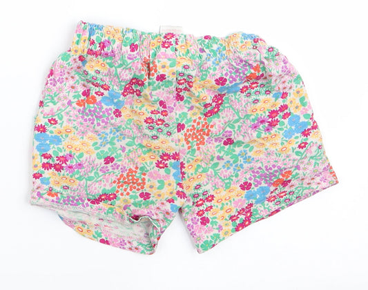 NEXT Girls Multicoloured Floral  Sweat Shorts Size 2-3 Years
