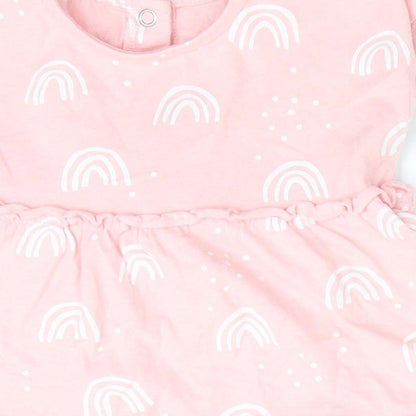George Girls Pink Geometric  A-Line  Size 3-6 Months