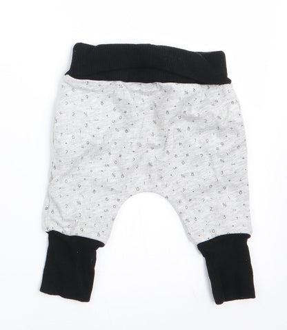 My K Baby Grey   Jogger Trousers Size 0-3 Months  - Numerical print