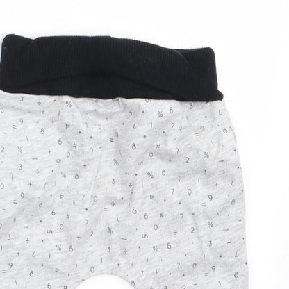 My K Baby Grey   Jogger Trousers Size 0-3 Months  - Numerical print