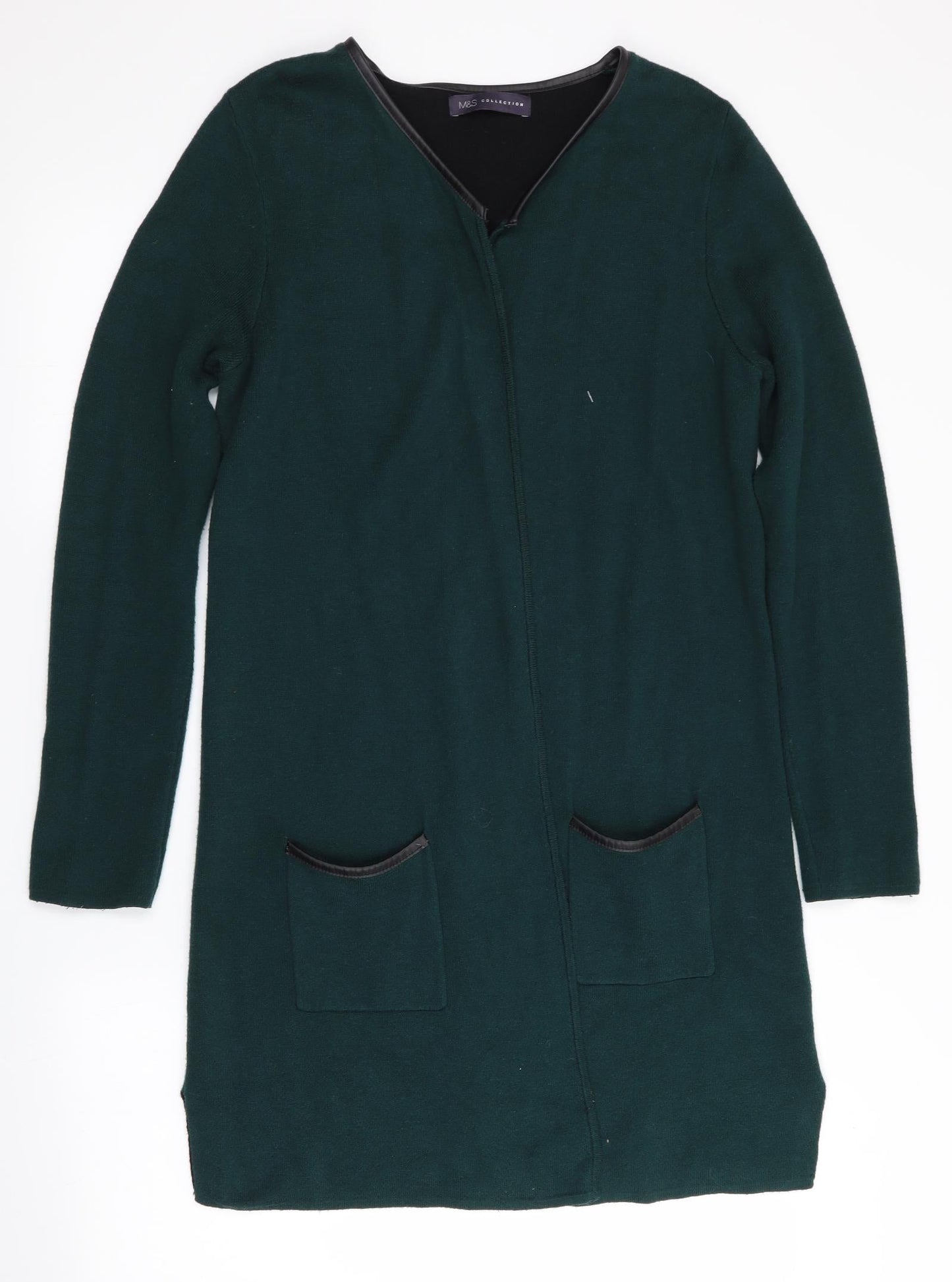 Womens UK Size S Marks and Spencer Green Cardigan Jumper