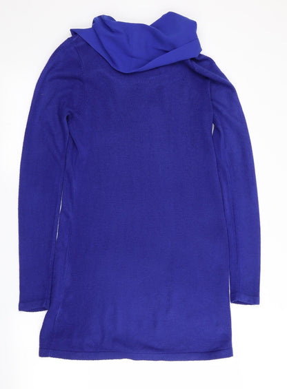 Marks and Spencer Womens Blue   Fit & Flare    - Fabric Neck Knitted body