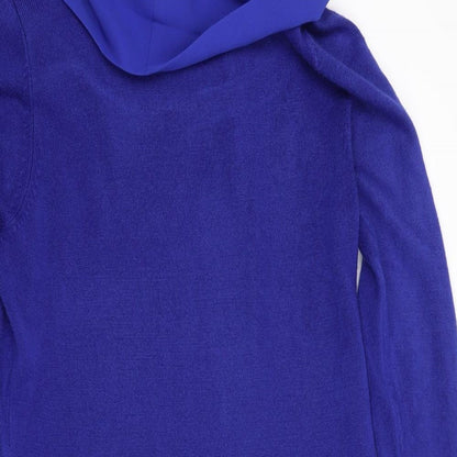 Marks and Spencer Womens Blue   Fit & Flare    - Fabric Neck Knitted body