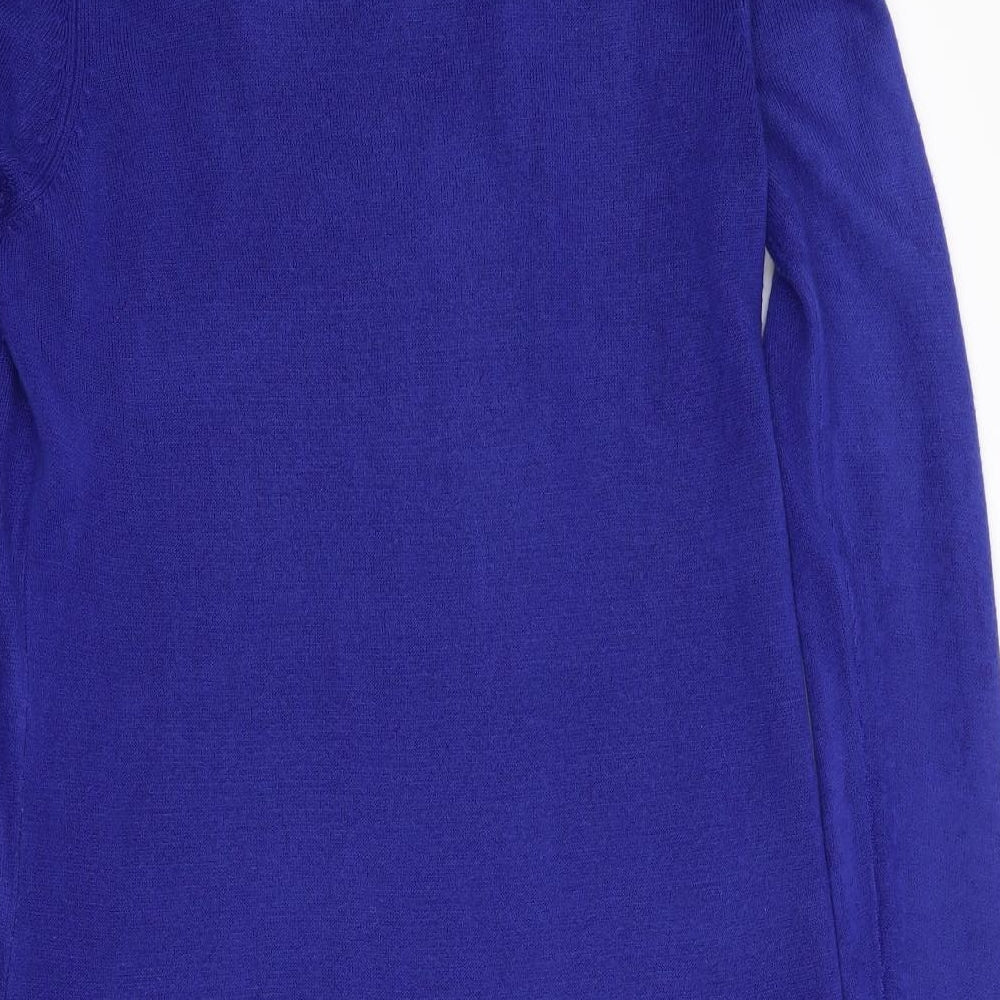 Marks and Spencer Womens Blue   Fit & Flare    - Fabric Neck Knitted body