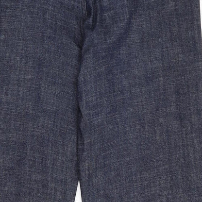 George Man Mens Blue   Trousers  Size 36 in L31 in - Wide Legged Denim Look