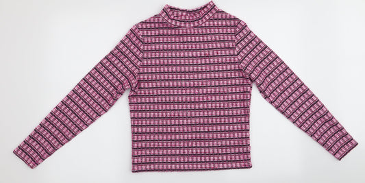 Primark Womens Pink Striped  Pullover Jumper Size 6