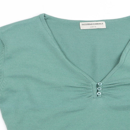 Womens UK Size 12 Internacionale Green Pullover Jumper
