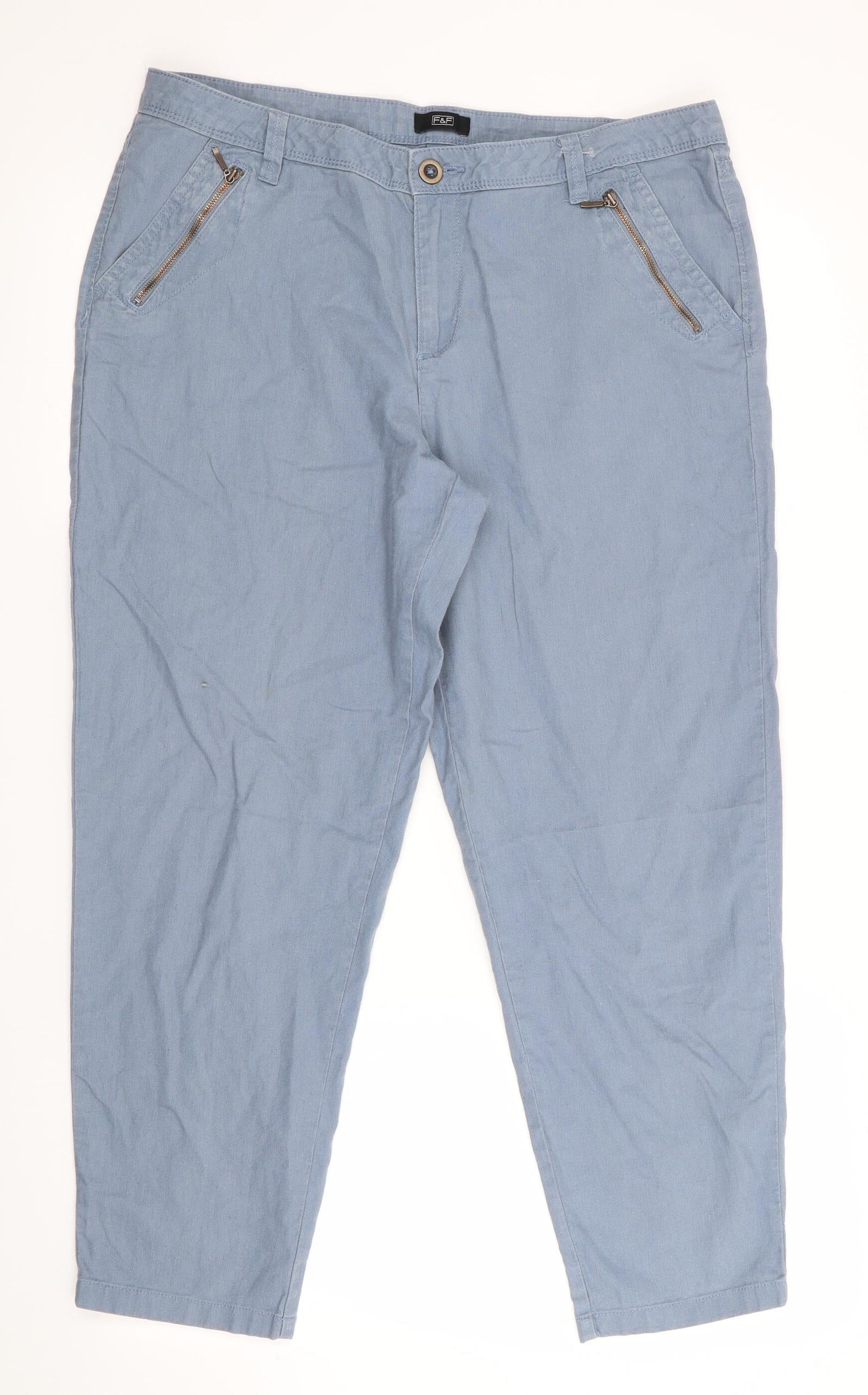 Womens UK Size  Florence and Fred  Cropped Blue Trousers