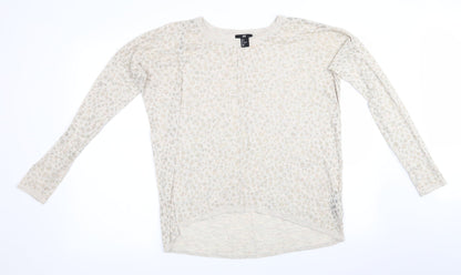 Womens UK Size 6 H&M Beige Pullover Jumper
