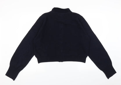 Topshop Womens Blue   Full Zip Sweatshirt Size L