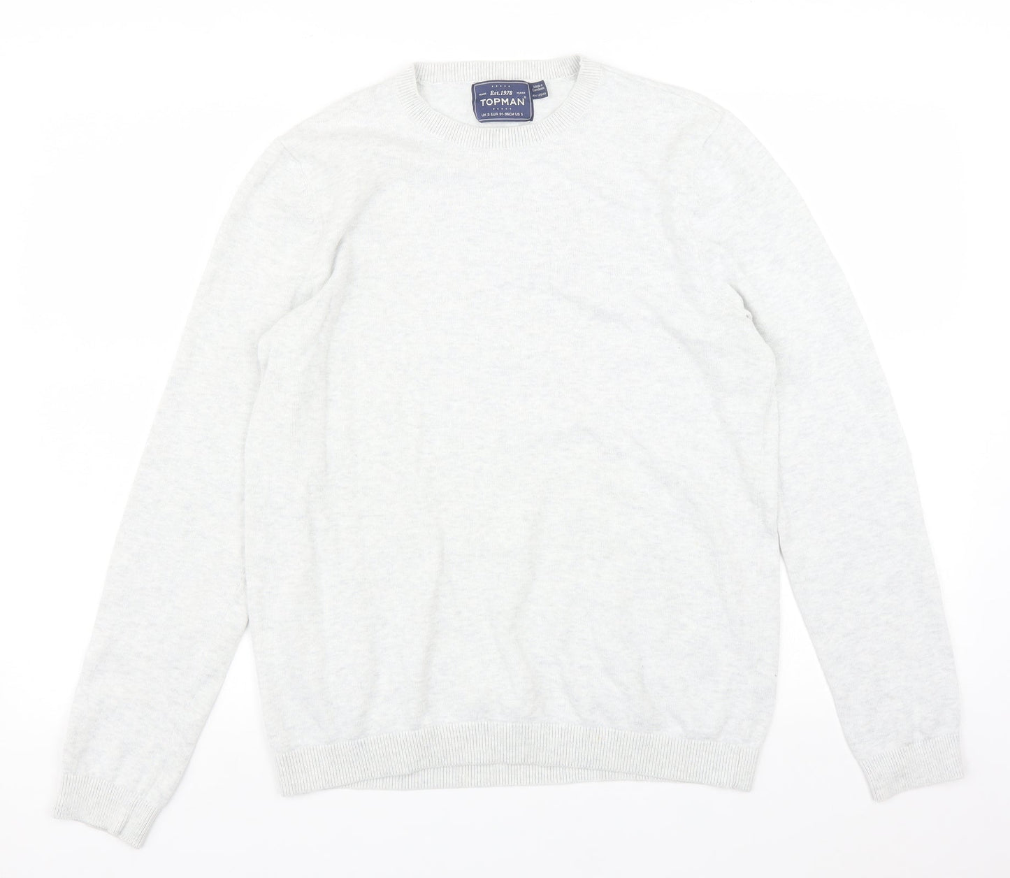 Topman Mens Grey   Pullover Sweatshirt Size S