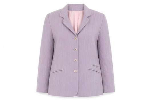 Front view of Principles women’s purple jacket suit jacket, size UK 14