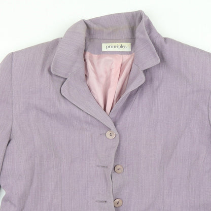 Principles Womens Purple   Jacket Suit Jacket Size 14