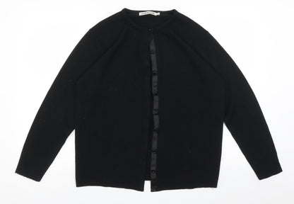 Womens UK Size L cashmasoft Black Cardigan Jumper