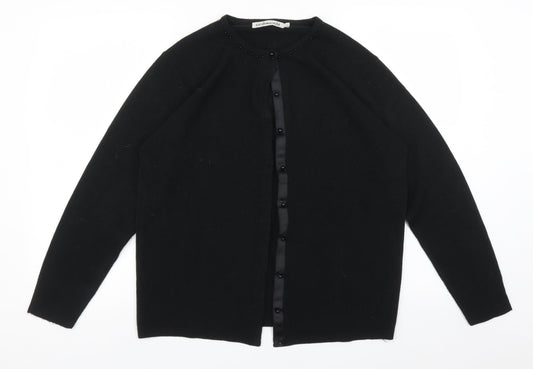 Womens UK Size L cashmasoft Black Cardigan Jumper