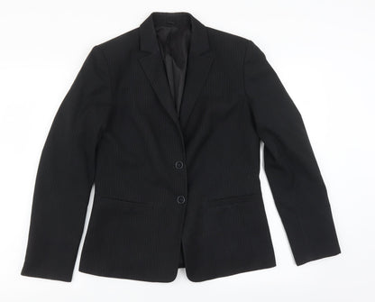 Womens UK Size 6 Preworn Regular Black Sport Coat