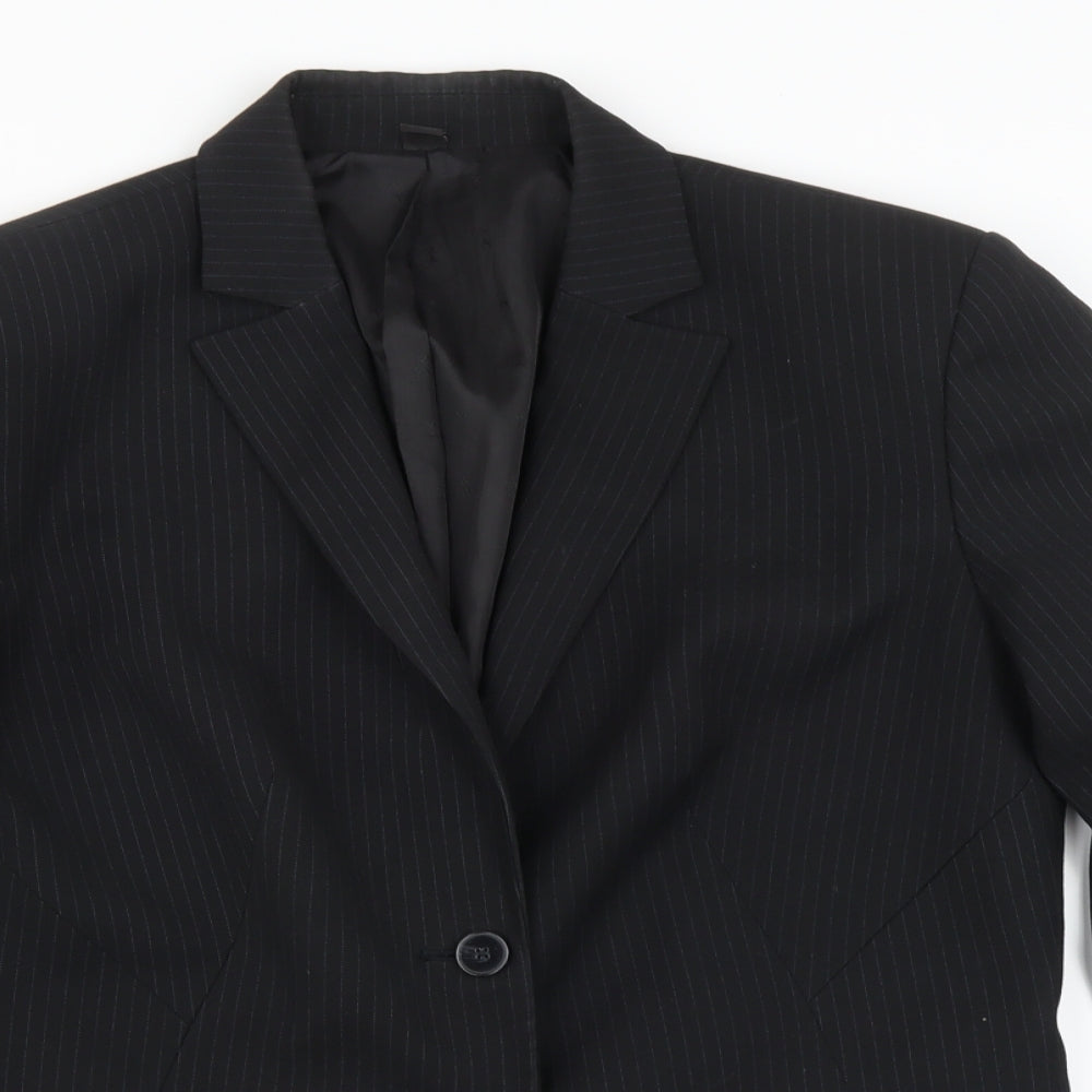 Womens UK Size 6 Preworn Regular Black Sport Coat